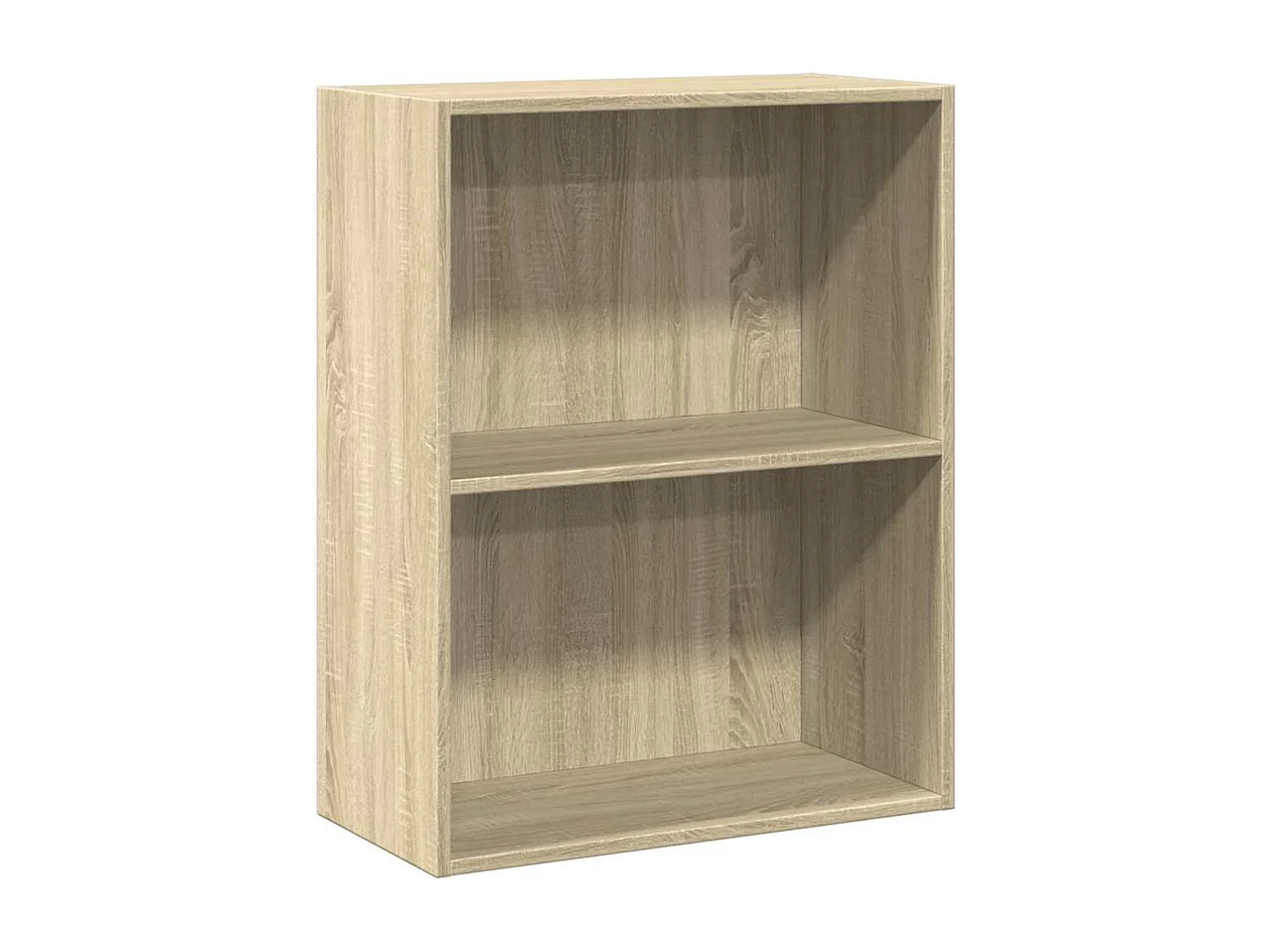 Libreria 2 Ripiani Rovere Sonoma 60x30x76,5cm Legno Multistrato