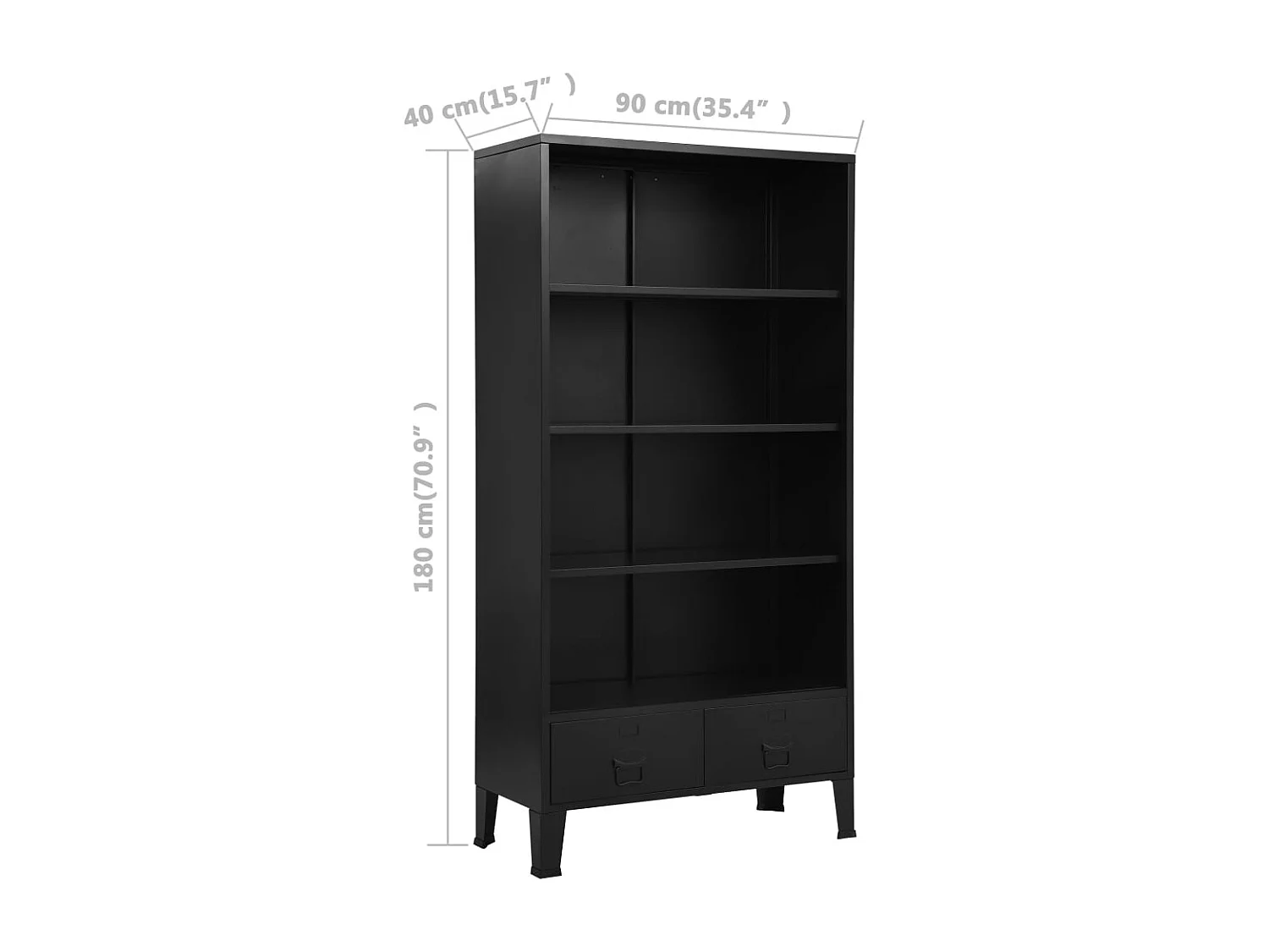 Libreria/Divisorio Grigio Sonoma 100x24x188 cm