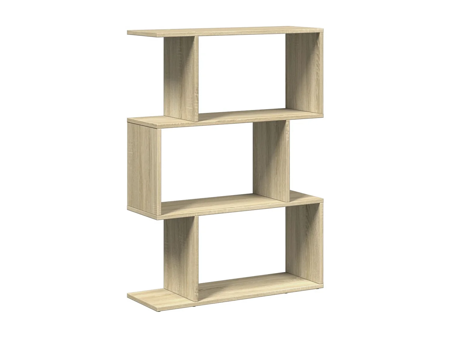 Libreria Divisorio 3 Ripiani Sonoma 70x24x97 cm in Truciolato