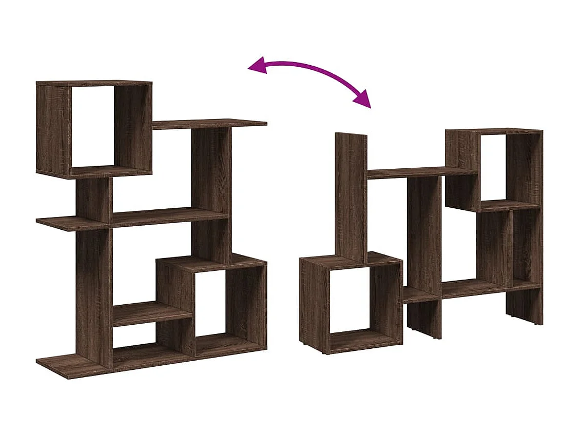 Libreria Divisorio 3 Ripiani Sonoma 70x24x97 cm in Truciolato