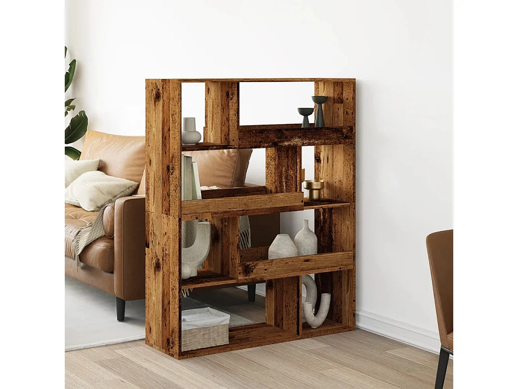 Bibliothèque vieux bois 100x33x125,5 cm bois d'ingénierie