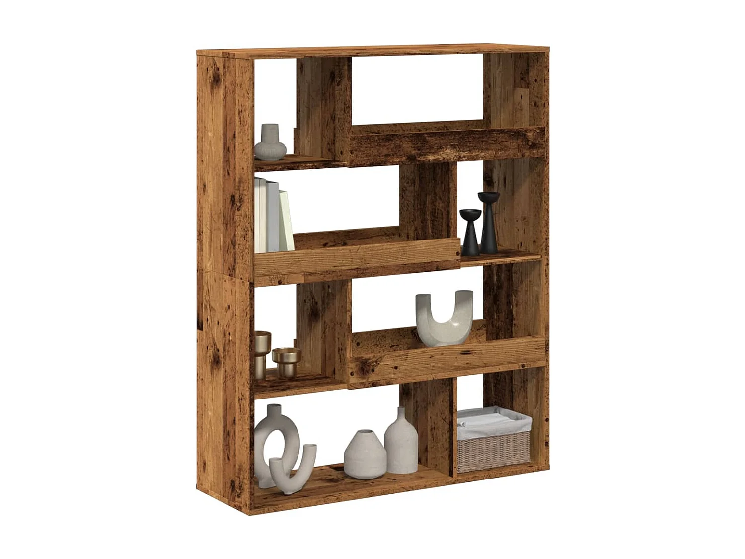 Bibliothèque vieux bois 100x33x125,5 cm bois d'ingénierie