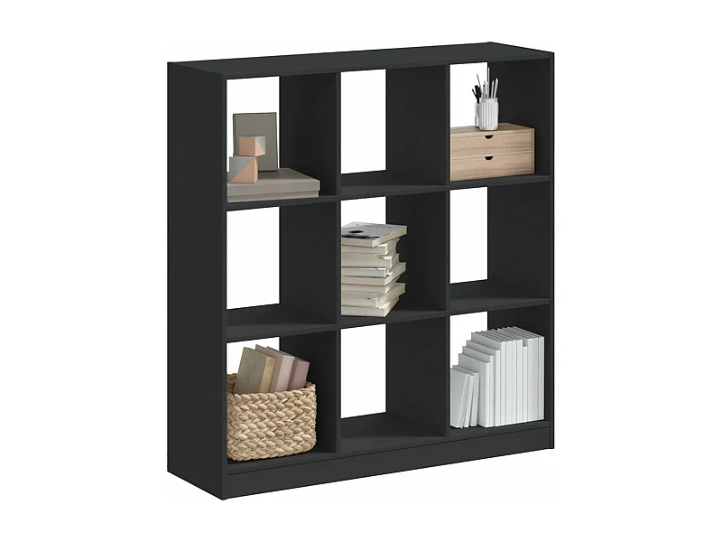 Boekenkast 102x32x108 cm bewerkt hout zwart