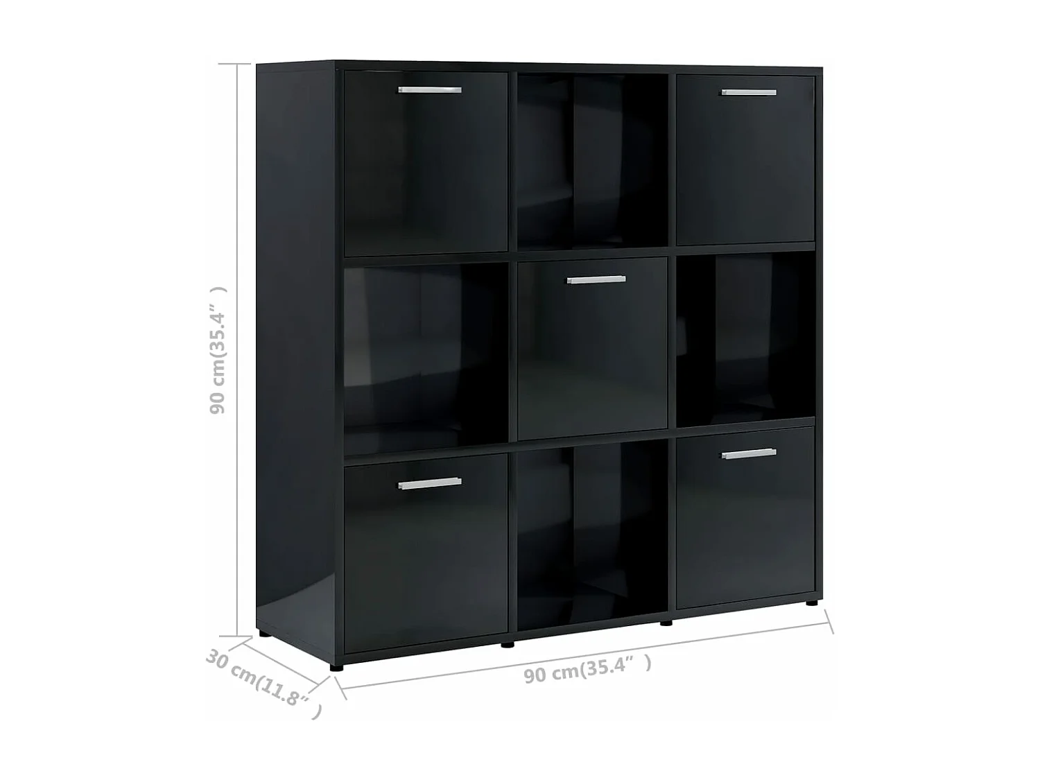 Bibliothèque/Séparateur de pièce Gris béton 100x24x124 cm