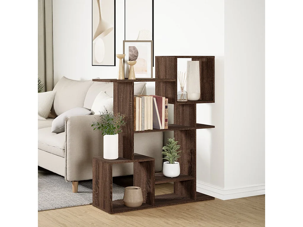 Estante divisória 92x29x112 cm deriv. madeira carvalho castanho