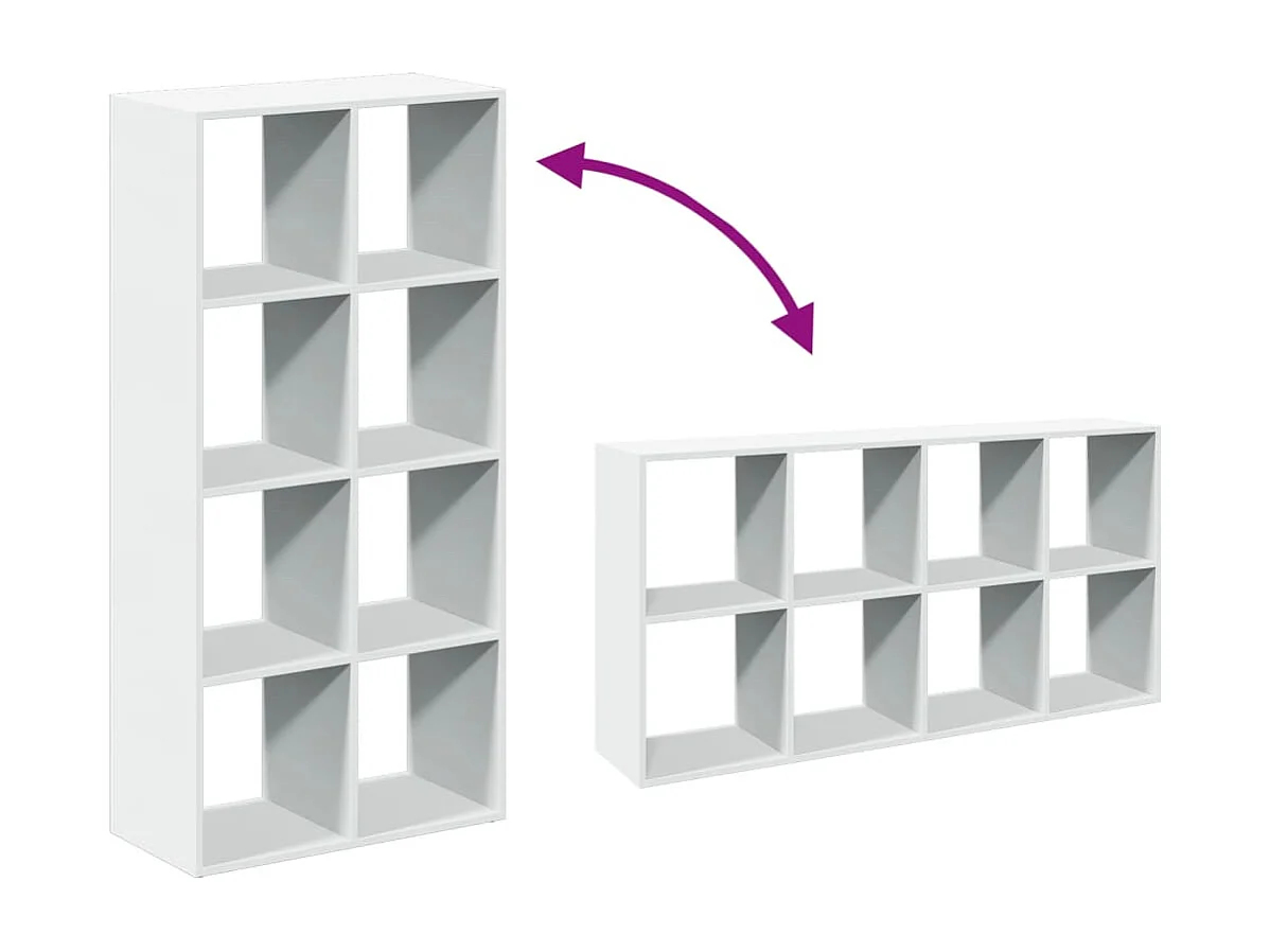 Libreria Divisorio Bianca 67x25x161,5 cm in Truciolato