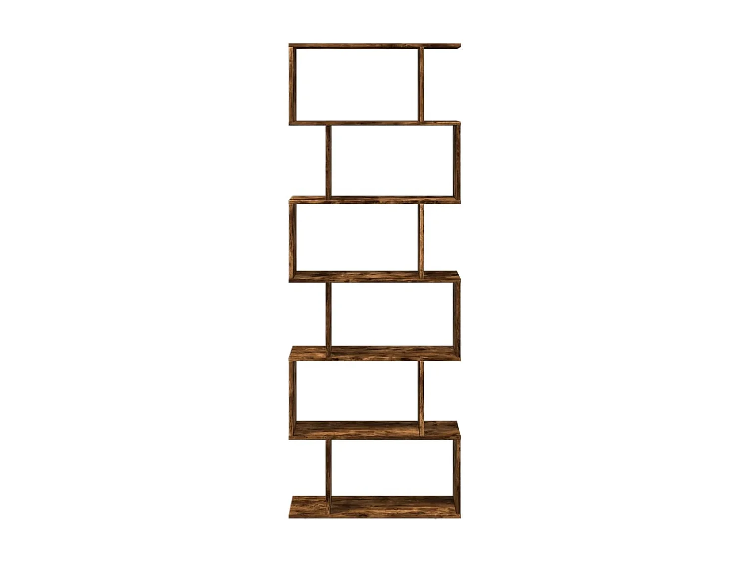 Raumteiler-Bücherregal 6 Etagen Räuchereiche 70x24x193 cm