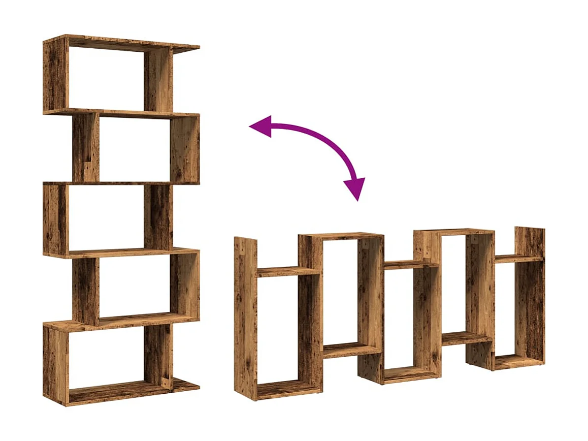 Buffet haut gris béton 92x33x140 cm bois d'ingénierie