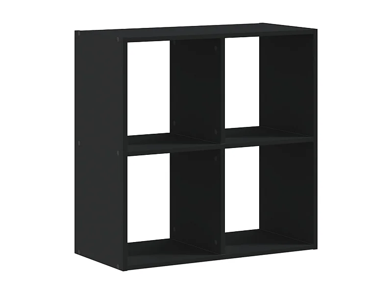 Bibliothèque noir 68,5x32x68,5 cm bois d'ingénierie