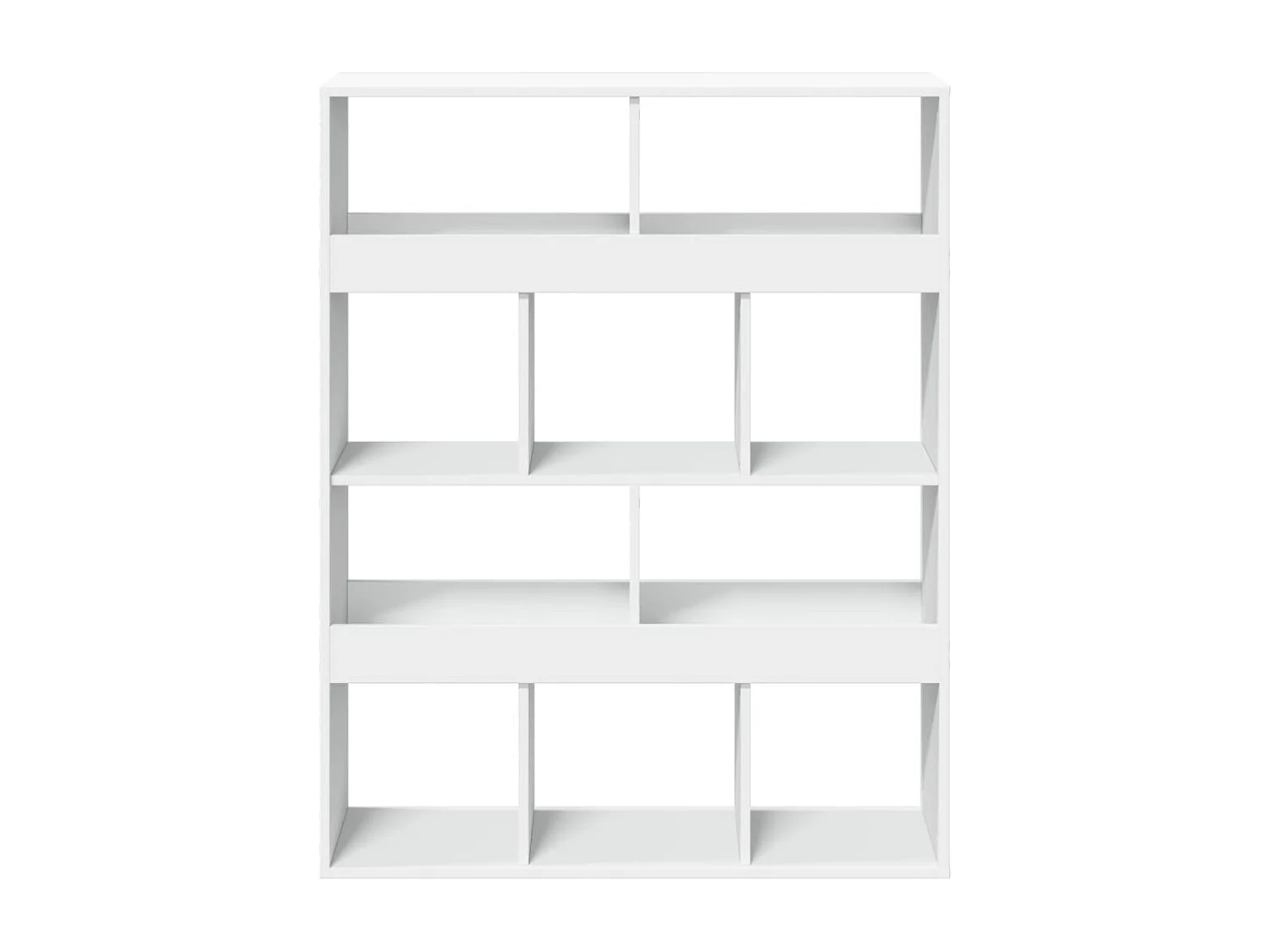 Estantería de madera de ingeniería blanca 100x33x125,5 cm