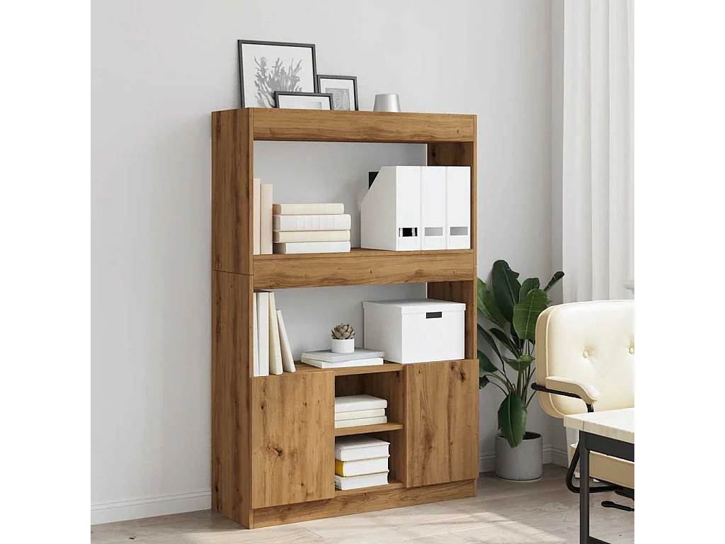 Armário alto 92x33x140 cm derivados madeira carvalho artisiano