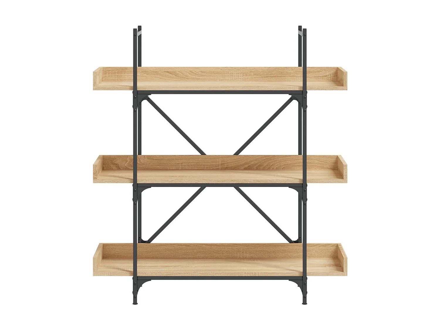 Librería 3 estantes madera ingeniería roble 100x33x108,5 cm