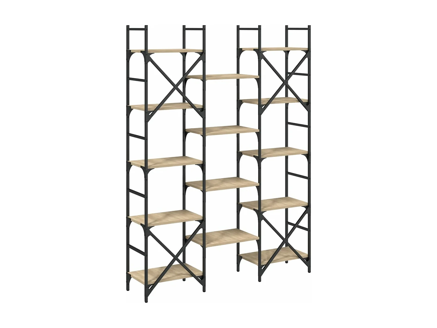 Librería 3 estantes madera ingeniería roble 100x33x108,5 cm