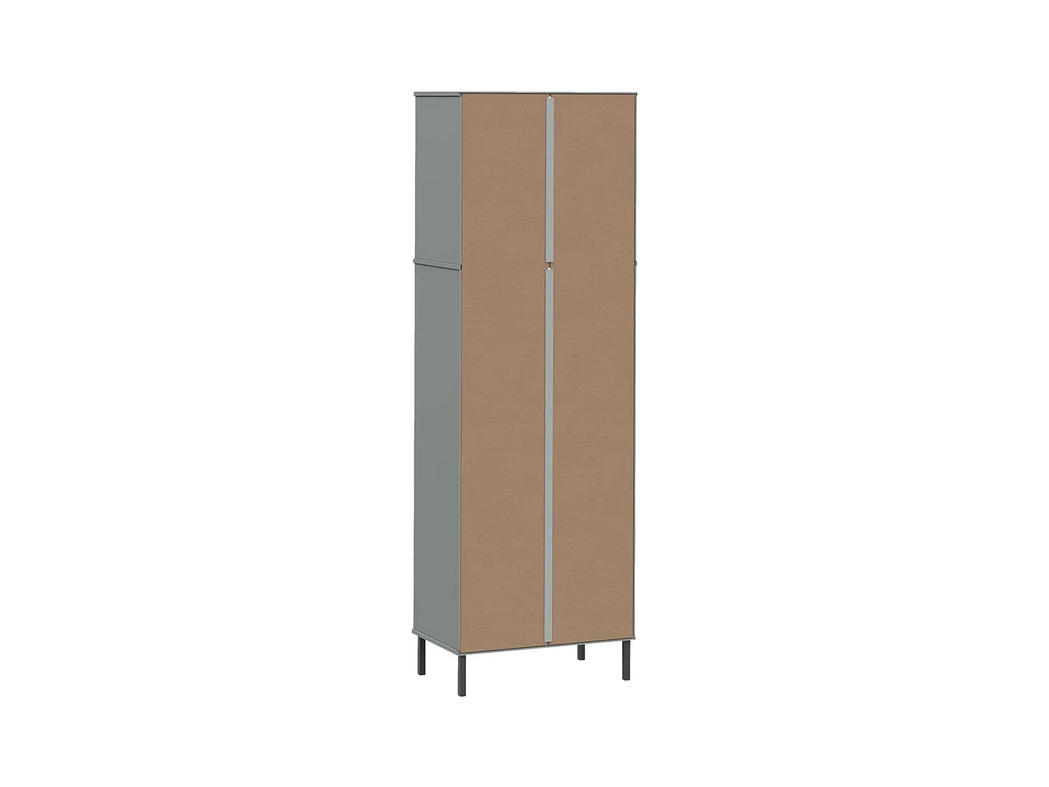 Armoire à vitrine MOLDE Blanc 90x35x175 cm Bois de pin massif
