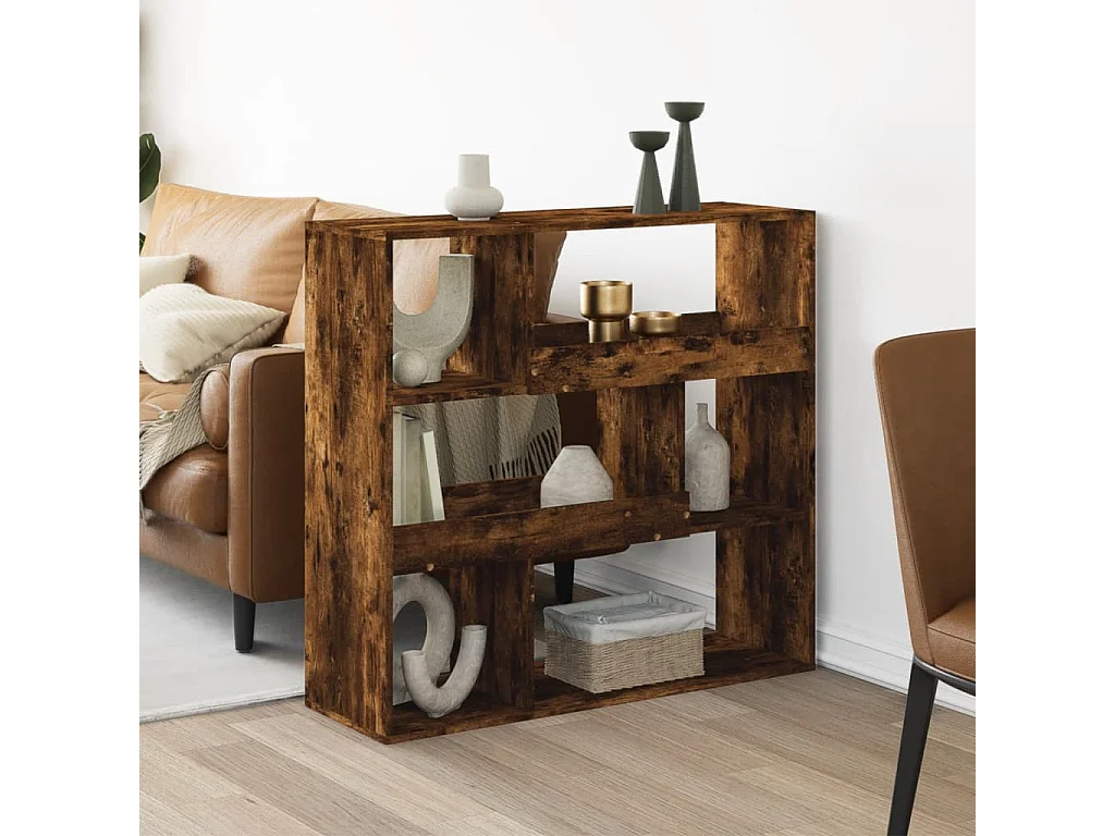 Raumteiler Räuchereiche 100x33x94,5 cm Holzwerkstoff