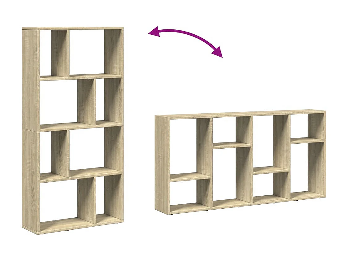 Bibliothèque vieux bois 60x20x120 cm bois d'ingénierie