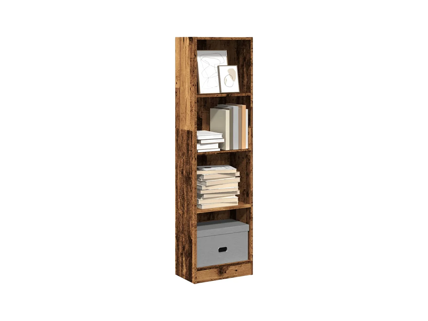 Libreria Legno Antico 40x24x143 cm in Truciolato