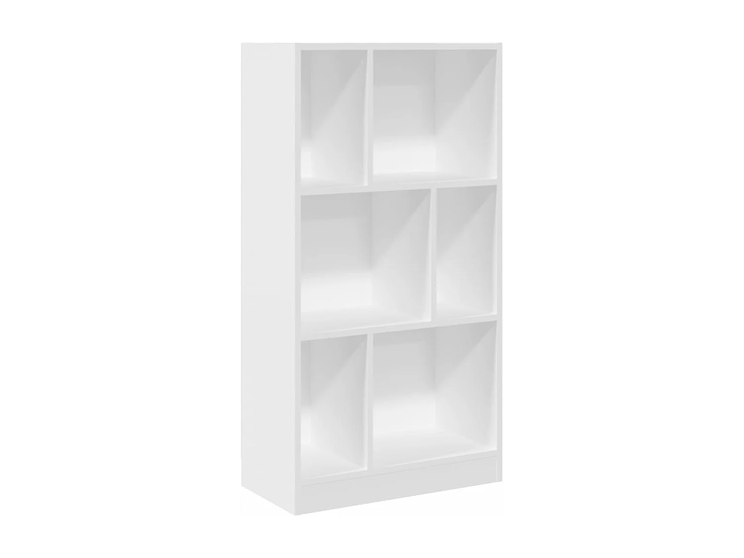 Libreria Bianca 57x28,5x107,5 cm in Legno Multistrato
