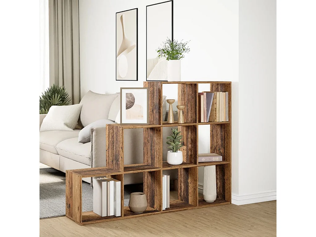 Libreria a 3 Ripiani Legno Vecchio 137,5x29x103,5 cm Truciolato