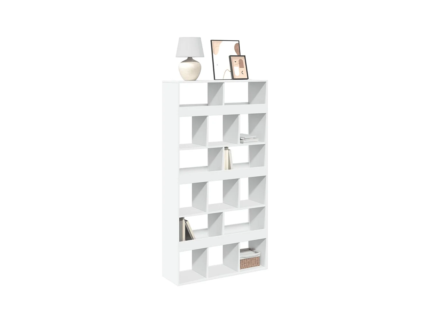 Boekenkast 100x33x187,5 cm bewerkt hout wit