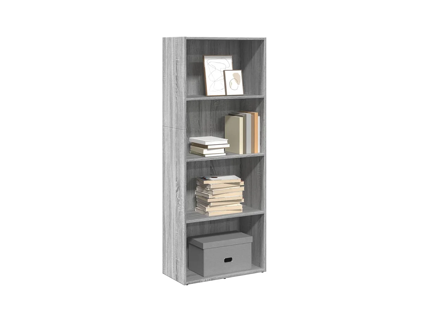 Libreria Grigio Sonoma 60x30x152 cm in Legno Multistrato