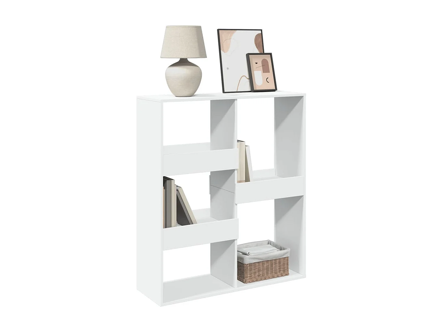 Bibliothèque/Cloison de séparation blanc 100x33x115 cm