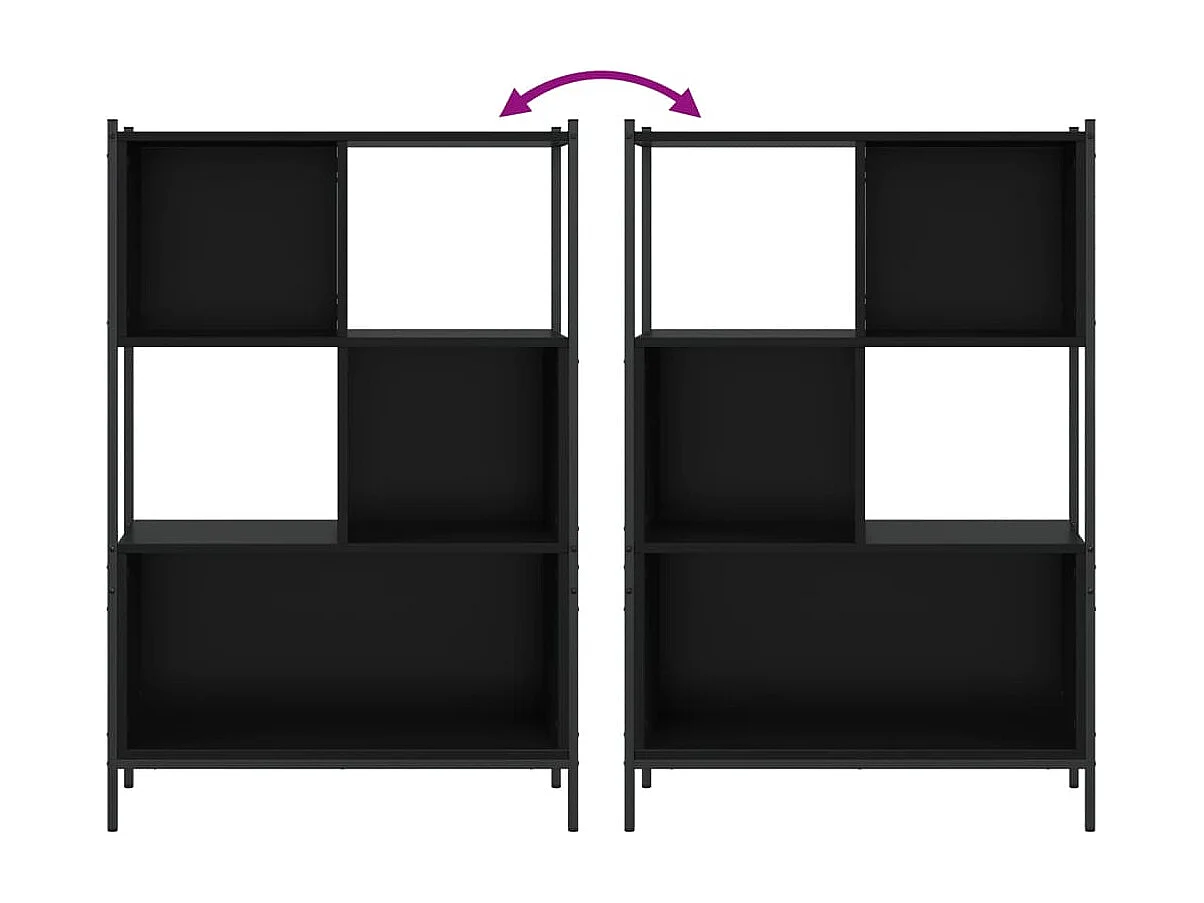 Bücherregal Schwarz 72x28x172 cm Holzwerkstoff