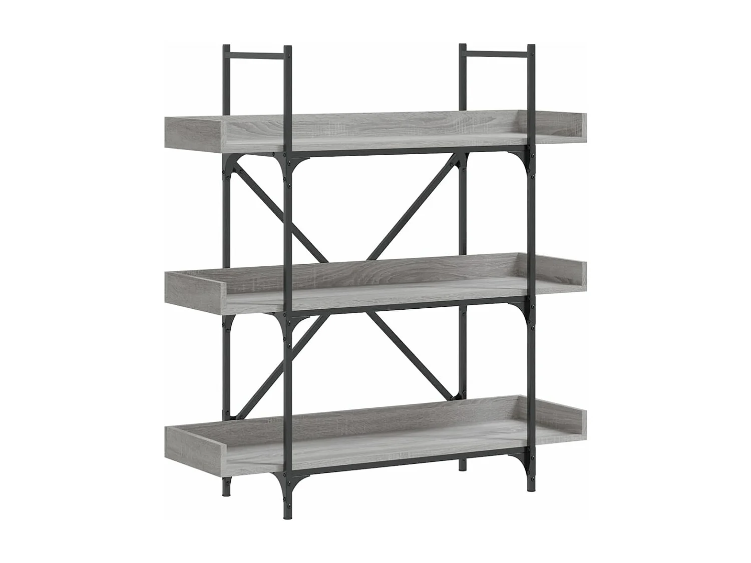 Libreria 3 Ripiani Grigio Sonoma 100x33x108,5 Legno Multistrato