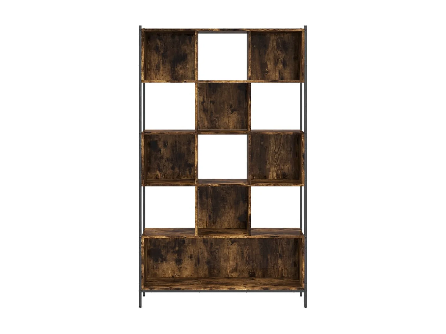 Bibliothèque chêne fumé 102x28x172 cm bois d'ingénierie