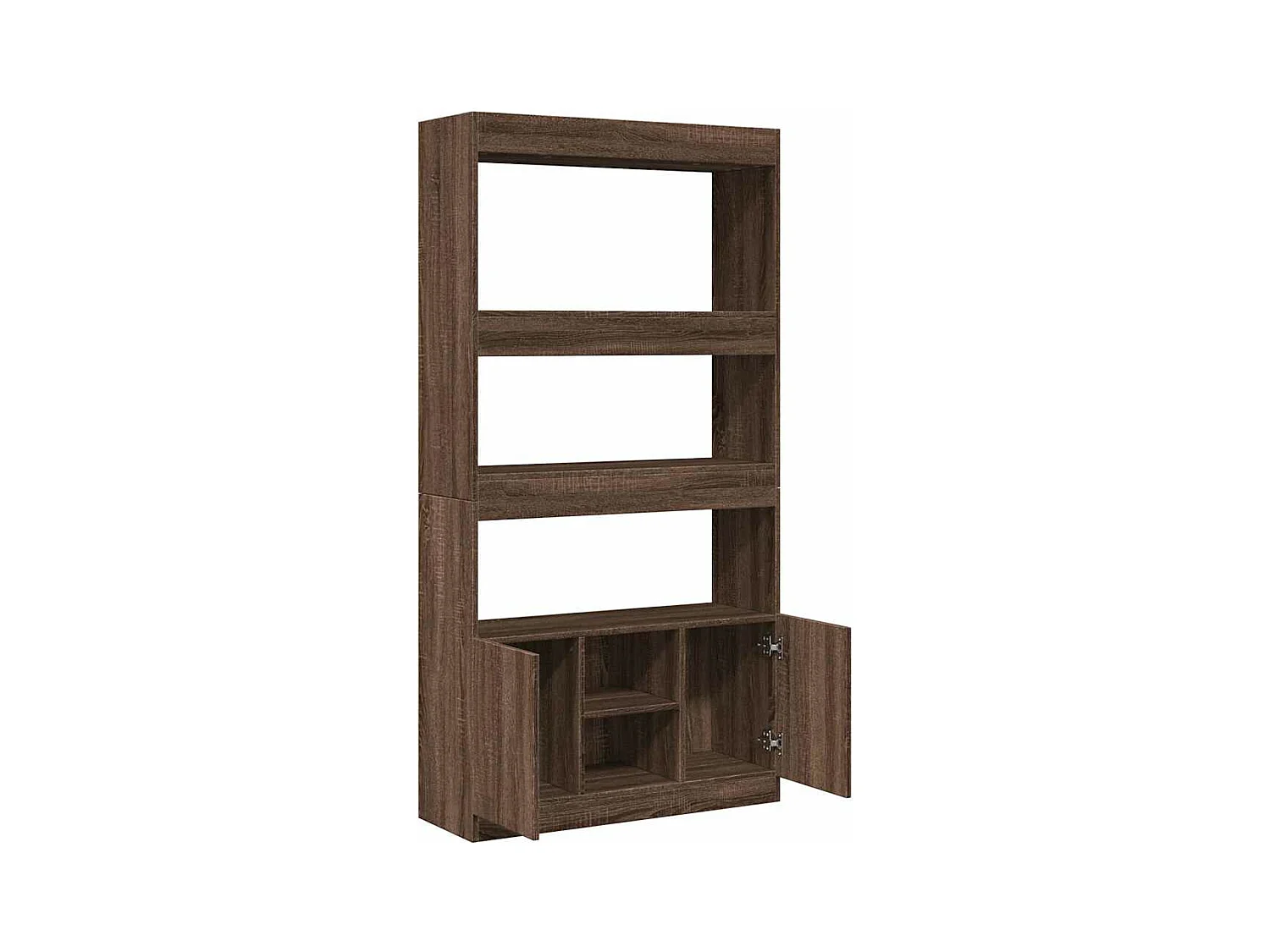 Buffet haut blanc 92x33x180 cm bois d'ingénierie