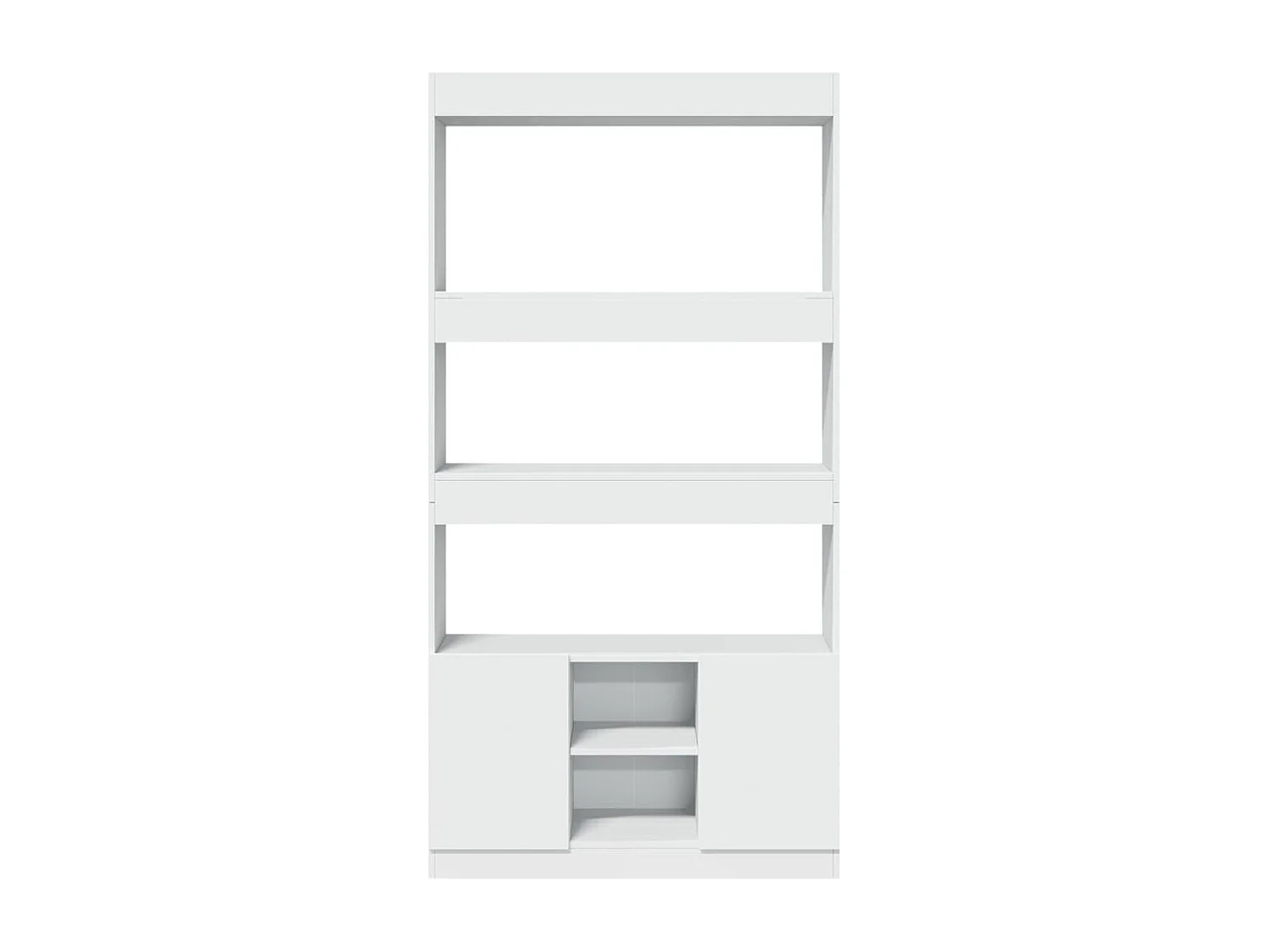 Highboard Weiß 92x33x180 cm Holzwerkstoff