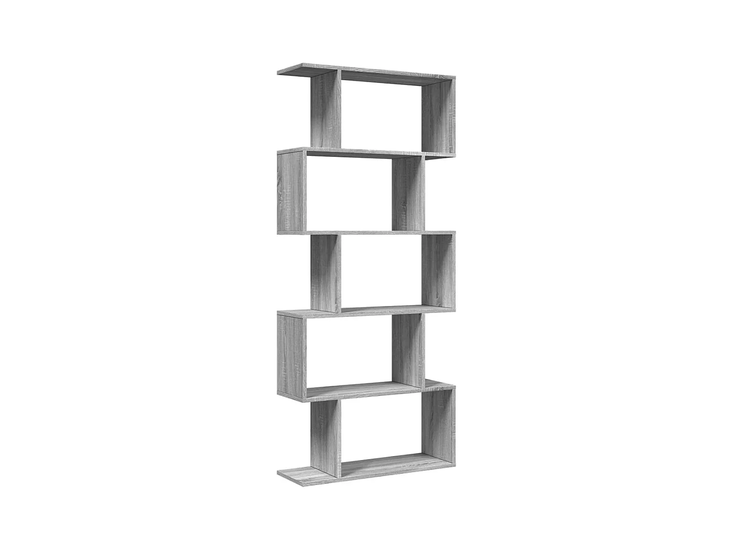 Bibliothèque gris béton 100x33x175 cm bois d'ingénierie