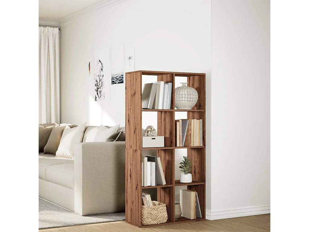 Étagère séparatrice de pièce chêne artisanal 69,5x29x137,5 cm