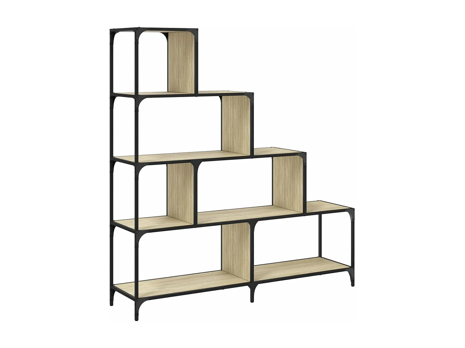 Bücherregal 4 Etagen Sonoma-Eiche 139x33,5x149 cm Holzwerkstoff