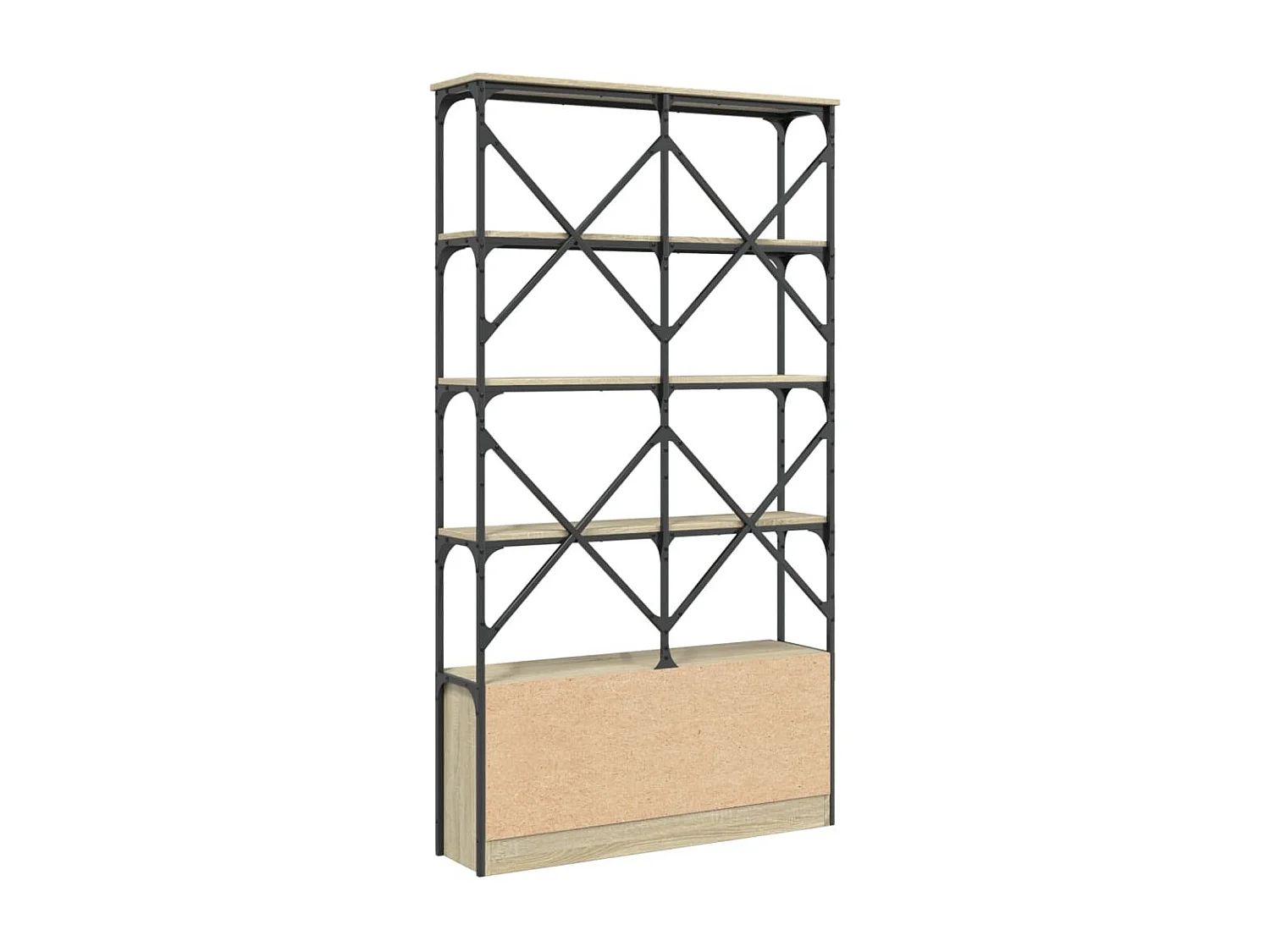 Bücherregal 4 Etagen Sonoma-Eiche 139x33,5x149 cm Holzwerkstoff