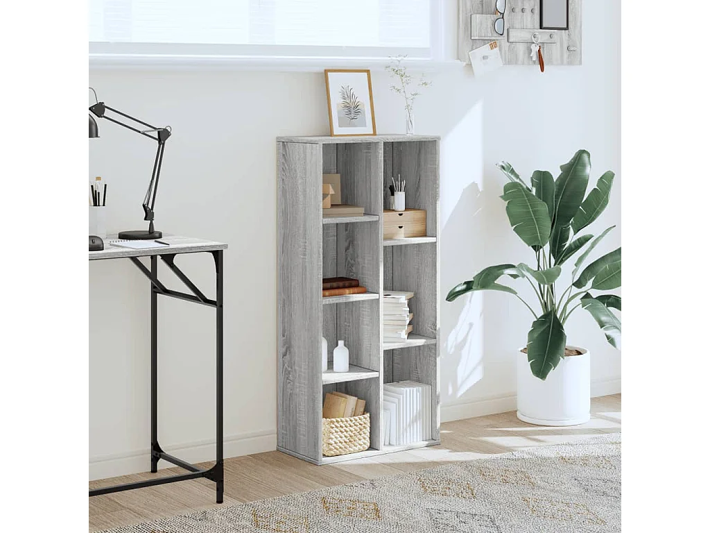 Libreria Grigio Sonoma 50x25x105 cm in Legno Multistrato