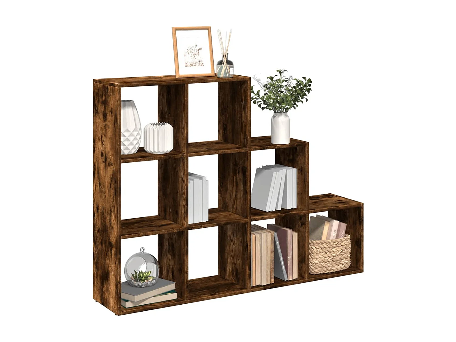 Libreria 3 Ripiani Rovere Fumo 137,5x29x103,5 cm Truciolato