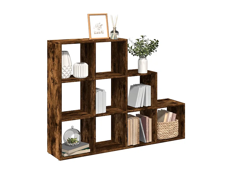 Libreria 3 Ripiani Rovere Fumo 137,5x29x103,5 cm Truciolato