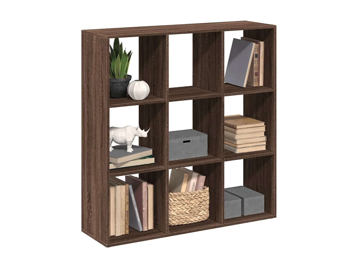 Raumteiler-Bücherregal Braun Eichen-Optik 102x29x103,5 cm
