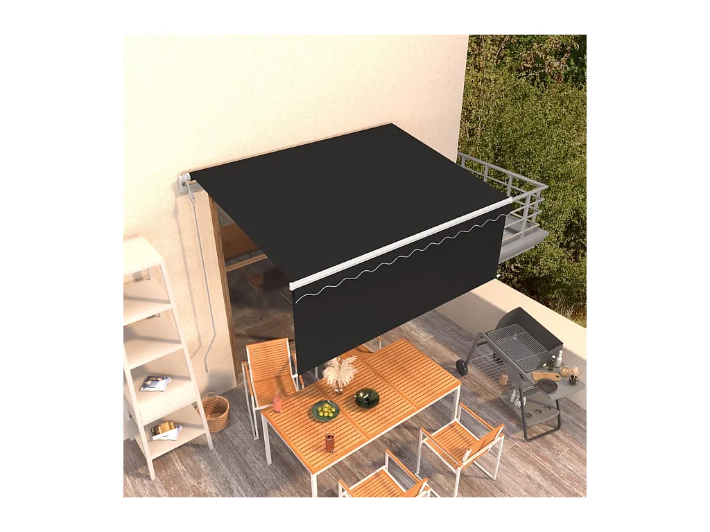 Tenda Retrattile Automatica con Parasole 3,5x2,5 m Antracite