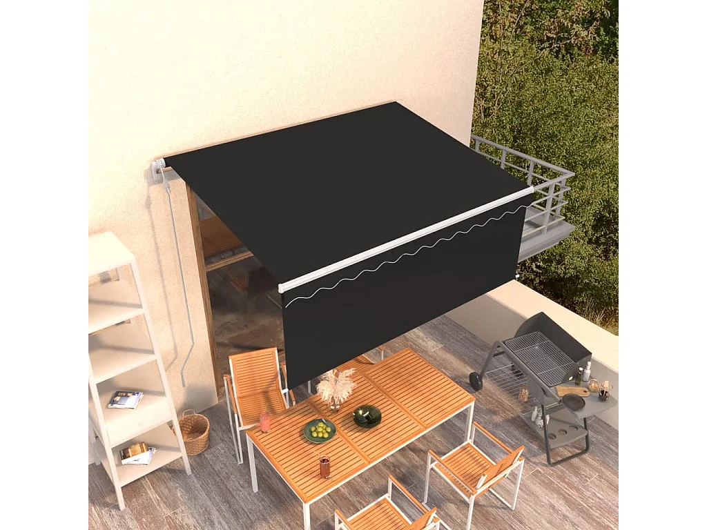 Tenda Retrattile Automatica con Parasole 3,5x2,5 m Antracite