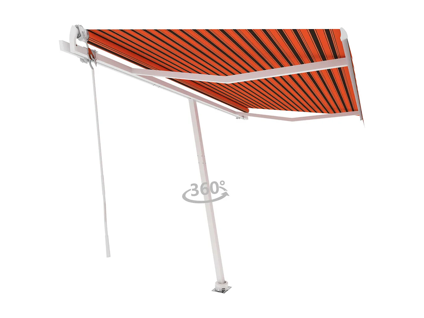 Toldo automático independente 400x300 cm laranja e castanho