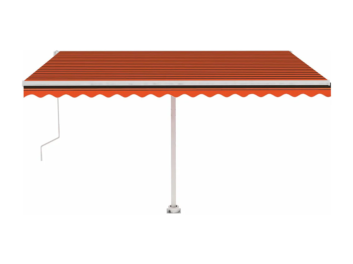 Toldo automático independente 400x300 cm laranja e castanho