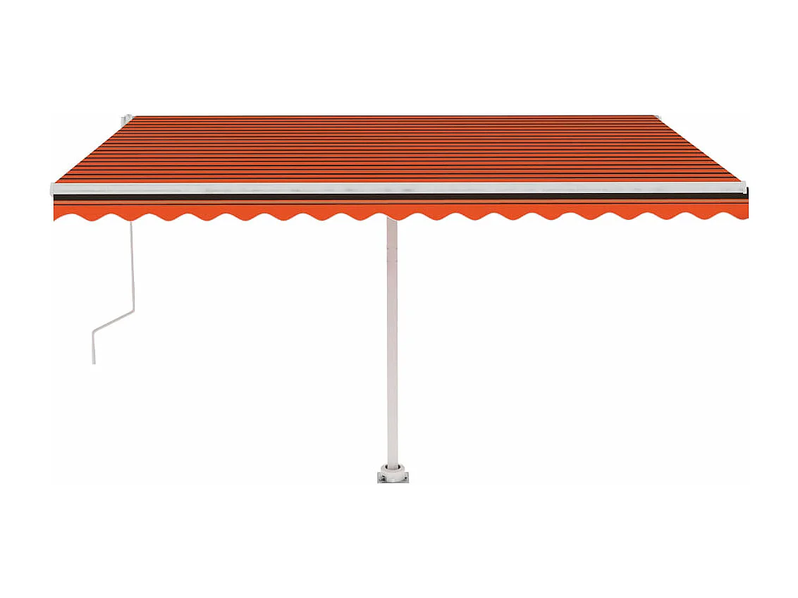 Tenda Retrattile Automatica con Palo 400x300 cm Arancio Marrone