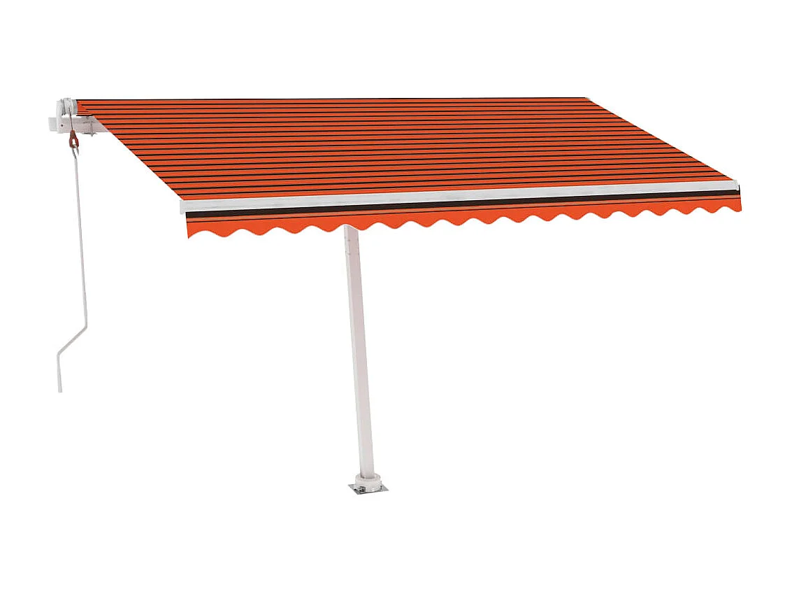 Auvent automatique sur pied 400x300 cm Orange/marron