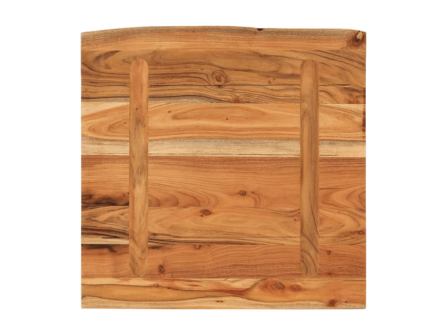 Étagère murale 40x40x2,5cm carré massif acacia bordure assortie