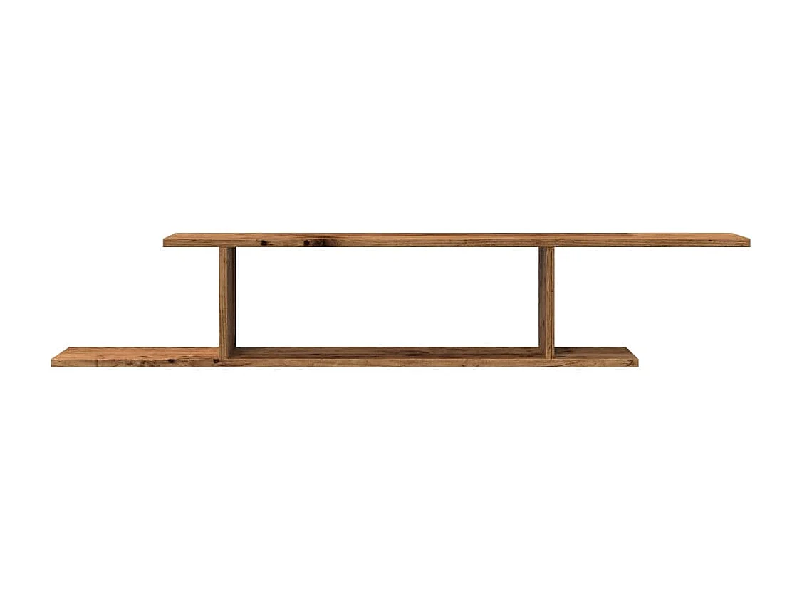 Étagère TV murale vieux bois 125x18x23 cm bois d'ingénierie
