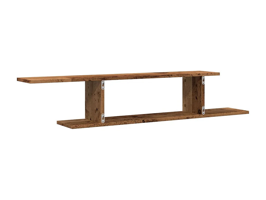 Étagère TV murale vieux bois 125x18x23 cm bois d'ingénierie