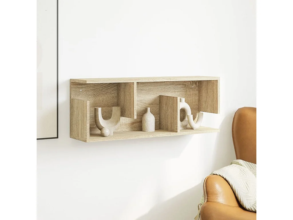 Mobile a Parete 80x20x30 cm Rovere Sonoma in Legno Multistrato
