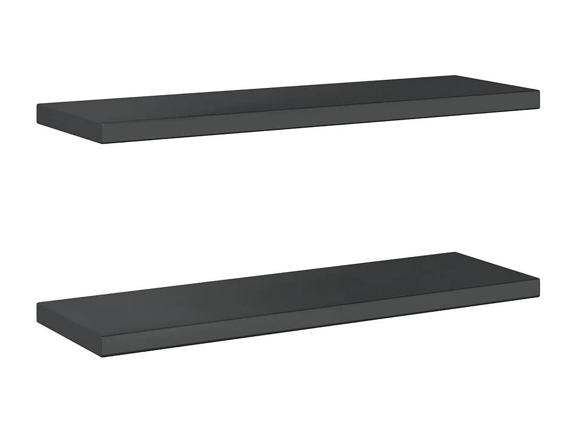 Prateleiras de parede 2 pcs 75x23,5x3cm aço inoxidável prateado